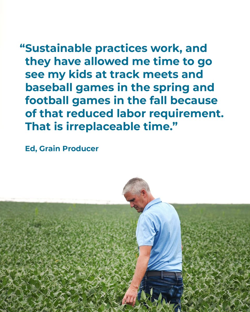 FCSAmerica's tweet photo. What started as a smart financial move turned into something even more valuable – more time with family. By adopting sustainable practices, this grain producer reduced labor needs and gained time at home.

View our 2024 sustainability report to read the full story. Link in the replies.