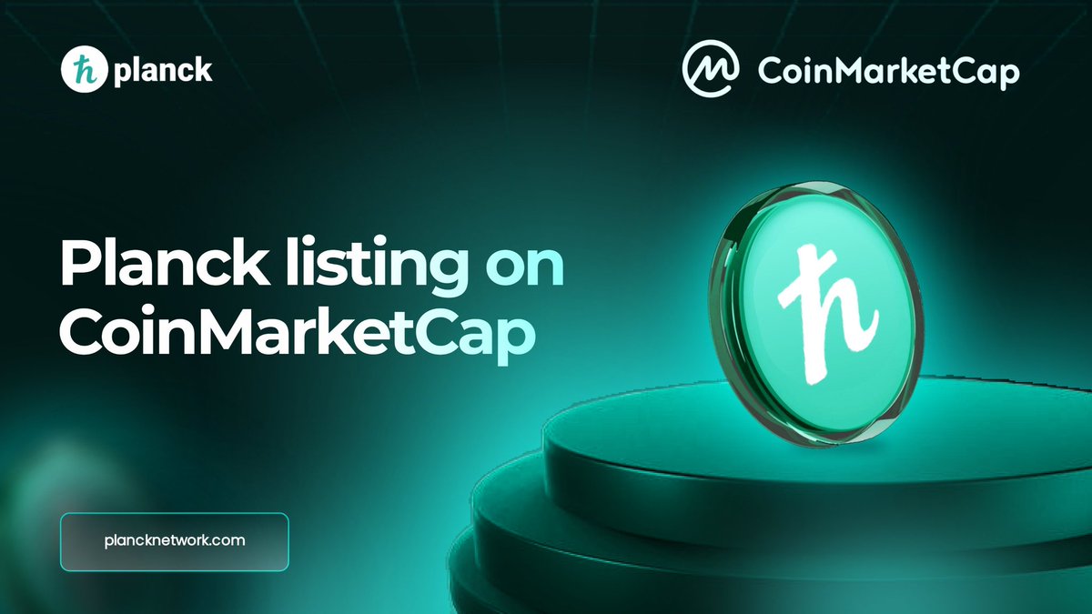 official_darick's tweet photo. Planck Network is Now on CMC! 🚀

@plancknetwork #PlanckCMC #CMC https://t.co/FJRm8rkvzn