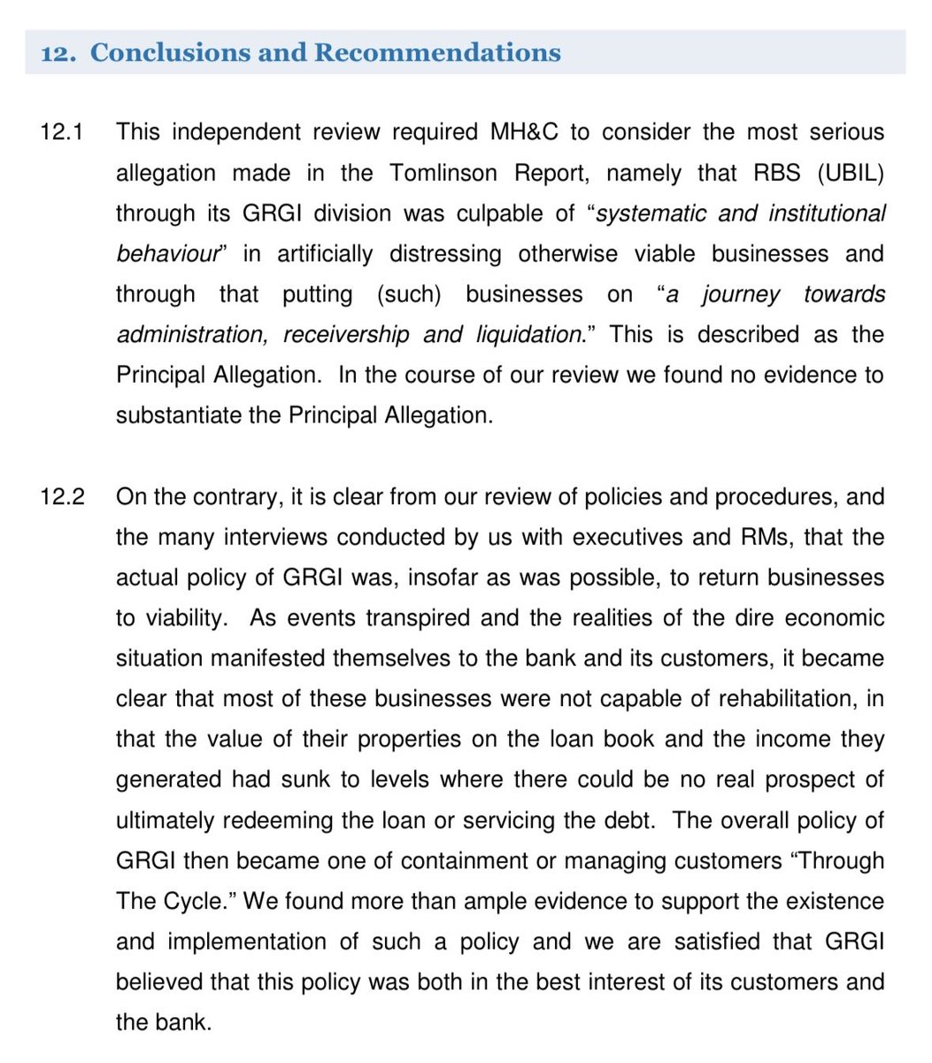 As AI analyses the “independent” Report emanating from Ulster Bank’s own lawyers - whereby the law firm incredulously reported to the Head of Risk of Ulster Bank Ireland Limited - it will be demonstrated that this report has a strong whiff of a Senan Allen type Report. Fabricated