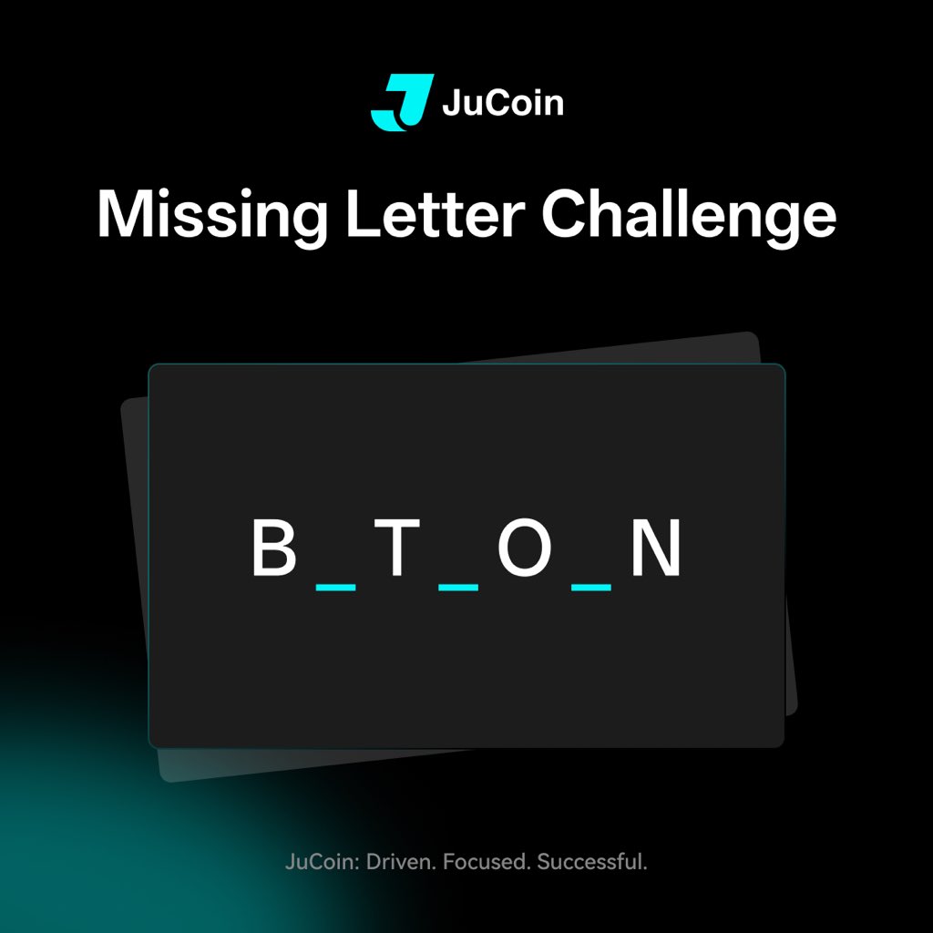Guess the word⬇️
🟠 Hint: think of something orange 
🟩 B _ T _ O _ N🟨

⬛⬛⬛⬛⬛
Rules:
1️⃣  Follow @Jucoinex + RT this post
2️⃣  Comment your answer below + tag 2 friends
3️⃣ 5 lucky JuCoiners each get a 10 USDT reward 👊

Ready to guess?👇

#JuCoin #playtowin