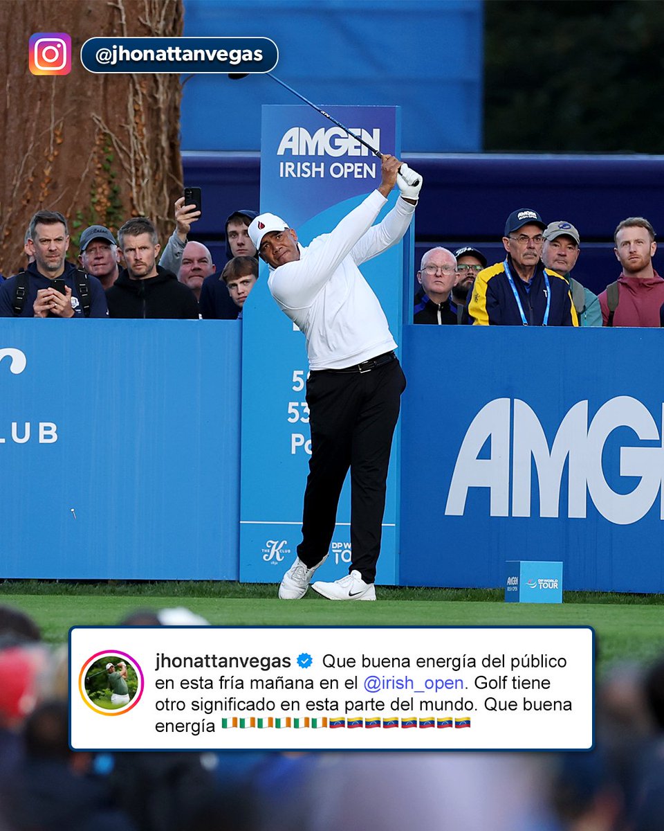 Buenas vibras para <a href="/JhonattanVegas/">Jhonattan Vegas</a> en el <a href="/DPWorldTour/">DP World Tour</a>. 🤩