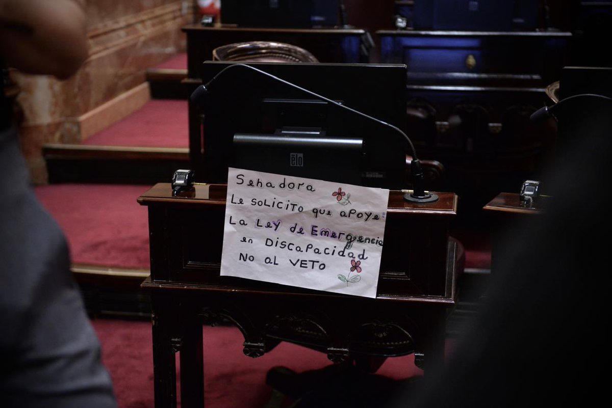 Nuestro trabajo es escuchar lo que pide la gente. Hoy está clarísimo: la Emergencia en Discapacidad debe ser ley. Siempre del lado de la gente. No al veto #FrenemosAMilei
