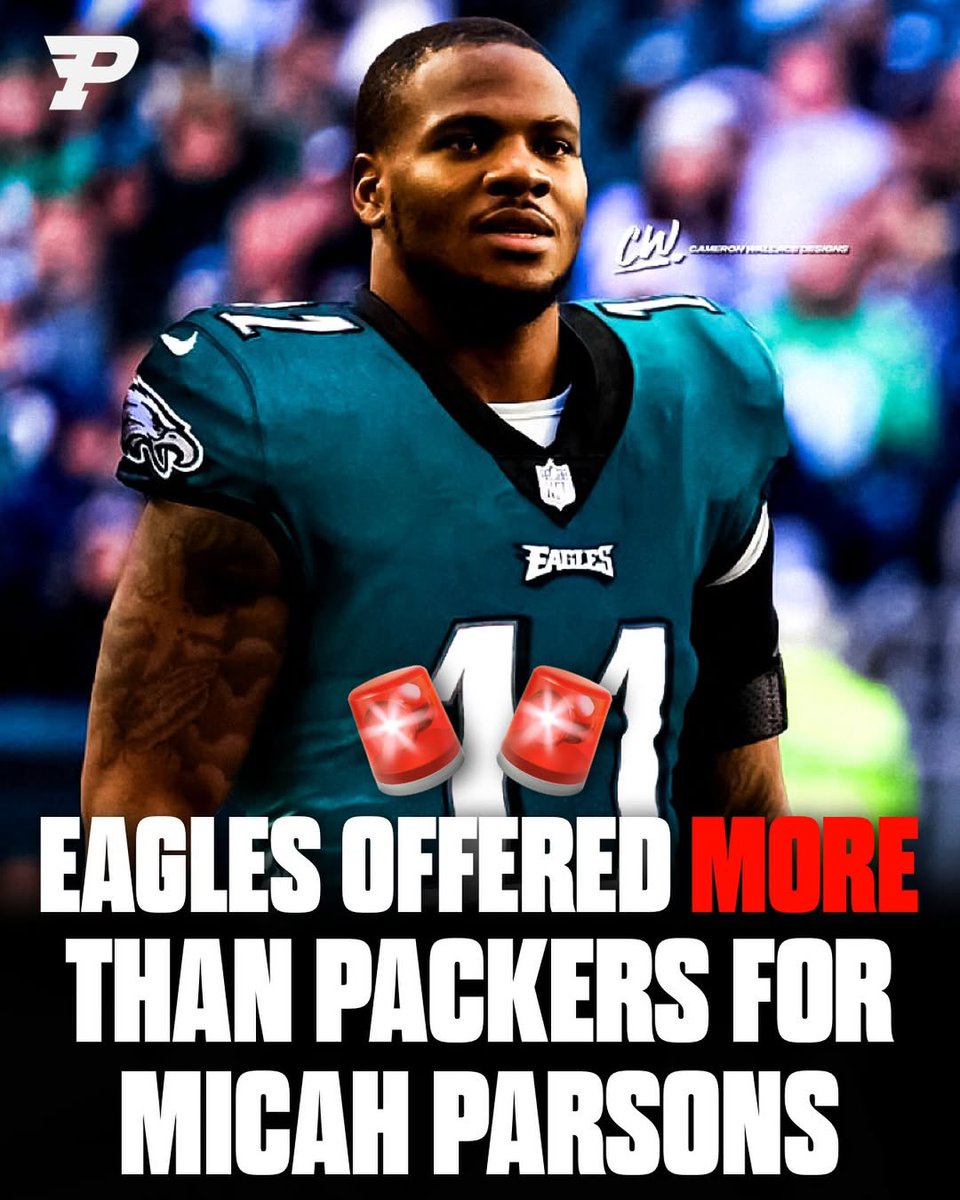 _EagleTimes's tweet photo. The Eagles reportedly offered MORE for Micah Parsons than the Packers, but Jerry Jones said no because he didn’t want to trade Micah to a division rival 👀👀

Thoughts? https://t.co/hPRY4G1oMt