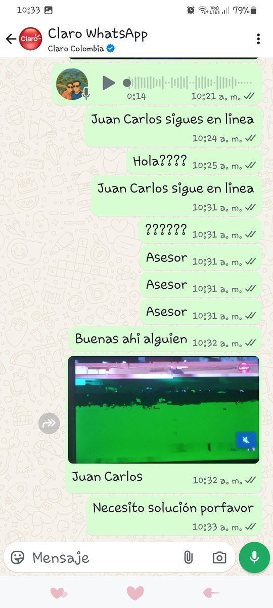 paito155's tweet photo. @ClaroColombia Los asesores, se desconectamos para no atender, que mal servicio https://t.co/lPFiIKsecJ