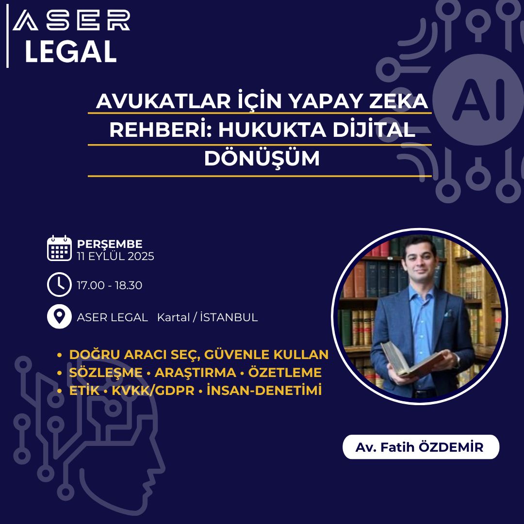 A:“Yapay zeka avukatlığı bitiriyor”
B:”Yapay zeka ile avukatlık kolaylaşıyor”

Sizce hangisi? Sınırlı kontenjan var, kayıt için DM ✌️

<a href="/fatihozdemr/">Fatih Özdemir</a>