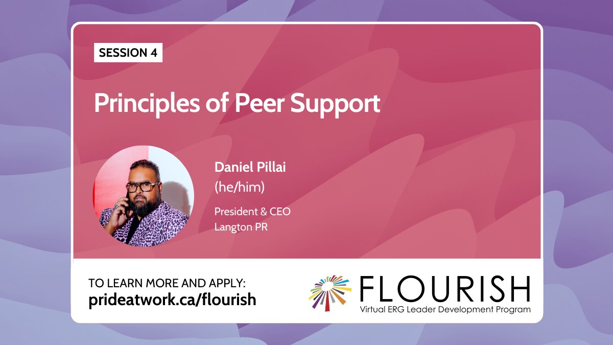 The fourth session of the 2025 cohort of FLOURISH, “Principles of Peer Support” will be led by Daniel Pillai, President &amp; CEO of Langton PR

👉For more about FLOURISH, the sessions we've prepared for you, and to register:
ow.ly/9zyM50WMnVq