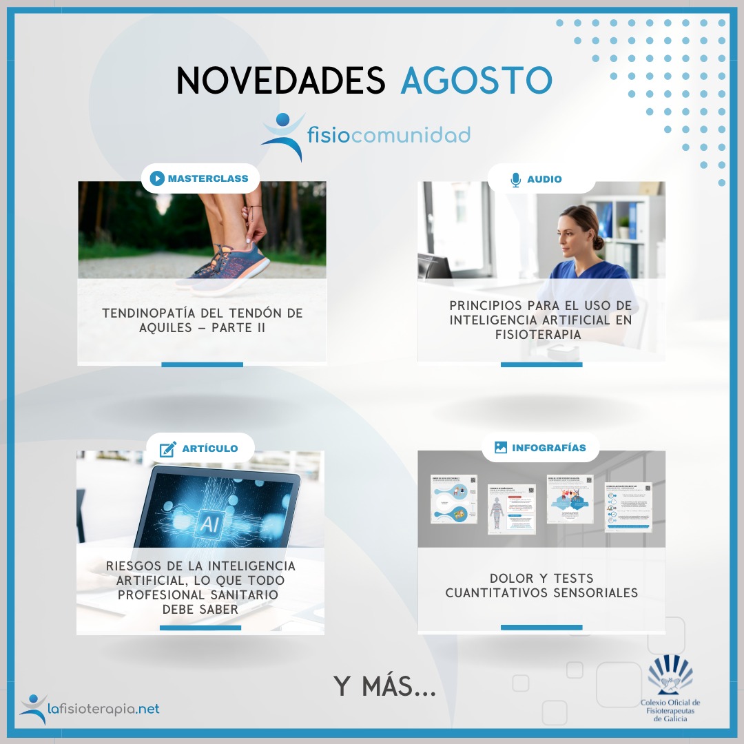 cofiga's tweet photo. 💻 Novidades (masterclass, audios, artigos e infografías) na plataforma de coñecemento @fisioterapianet, de acceso gratuíto para colexiados/as.
.
.
.
.
#CoFiGa #Fisioterapeutas #FisioterapiaGalega #FormaciónFisioterapia https://t.co/nAFvm4Wrfj