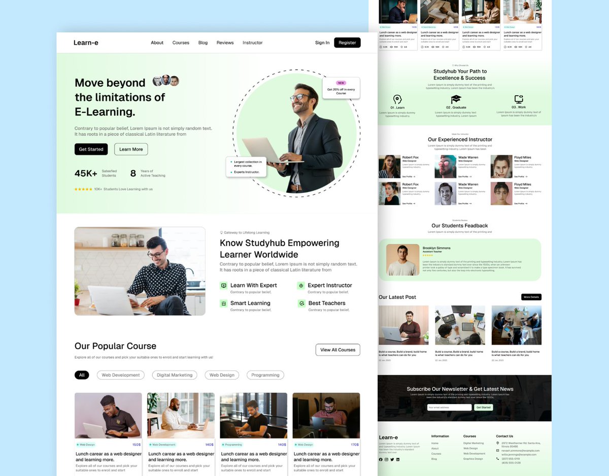saidur2k's tweet image. E-Learning Website UI/UX is here to make education intuitive, interactive, and inspiring!

contact me here:
whatsapp: +8801731091149

#ElearningDesign
#UIUXDesign
#EdTechInnovation
#UserExperience
#LearningMadeEasy
#WebsiteDesign
#DigitalEducation
#InteractiveLearning