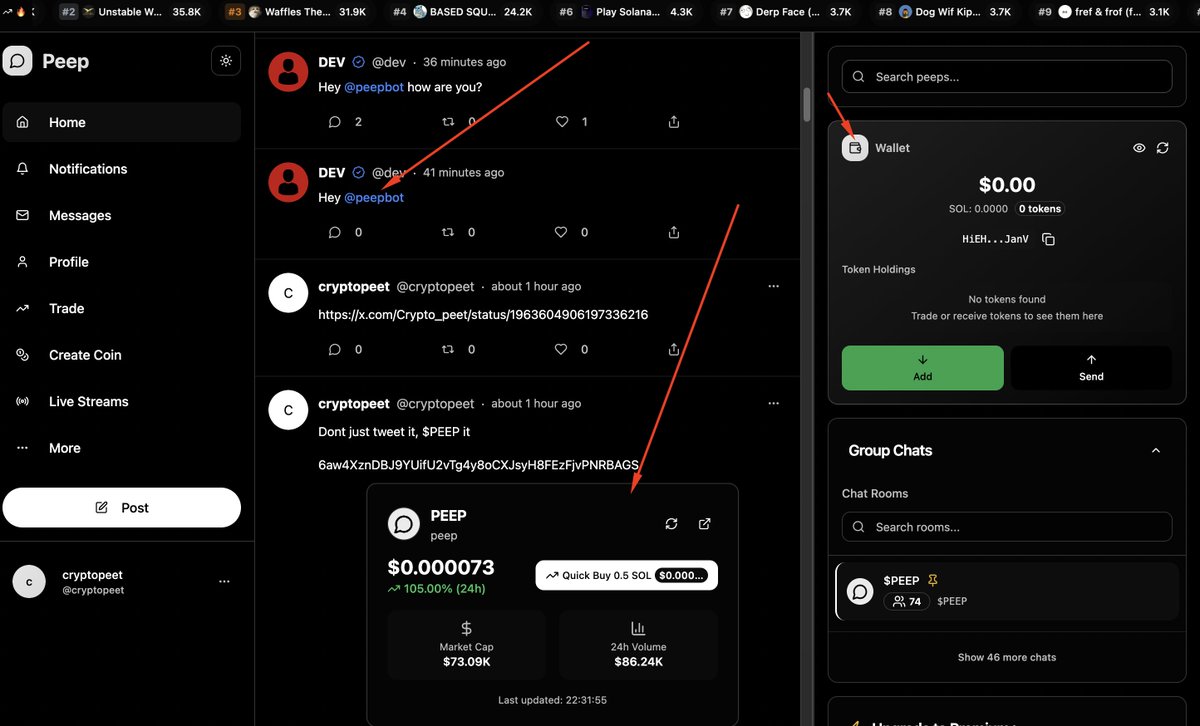 im impressed how much things are beeing worked on parallel, there is even peepbot coming lol 

we sitting on a dimaond here

$PEEP it, i mean bond it!