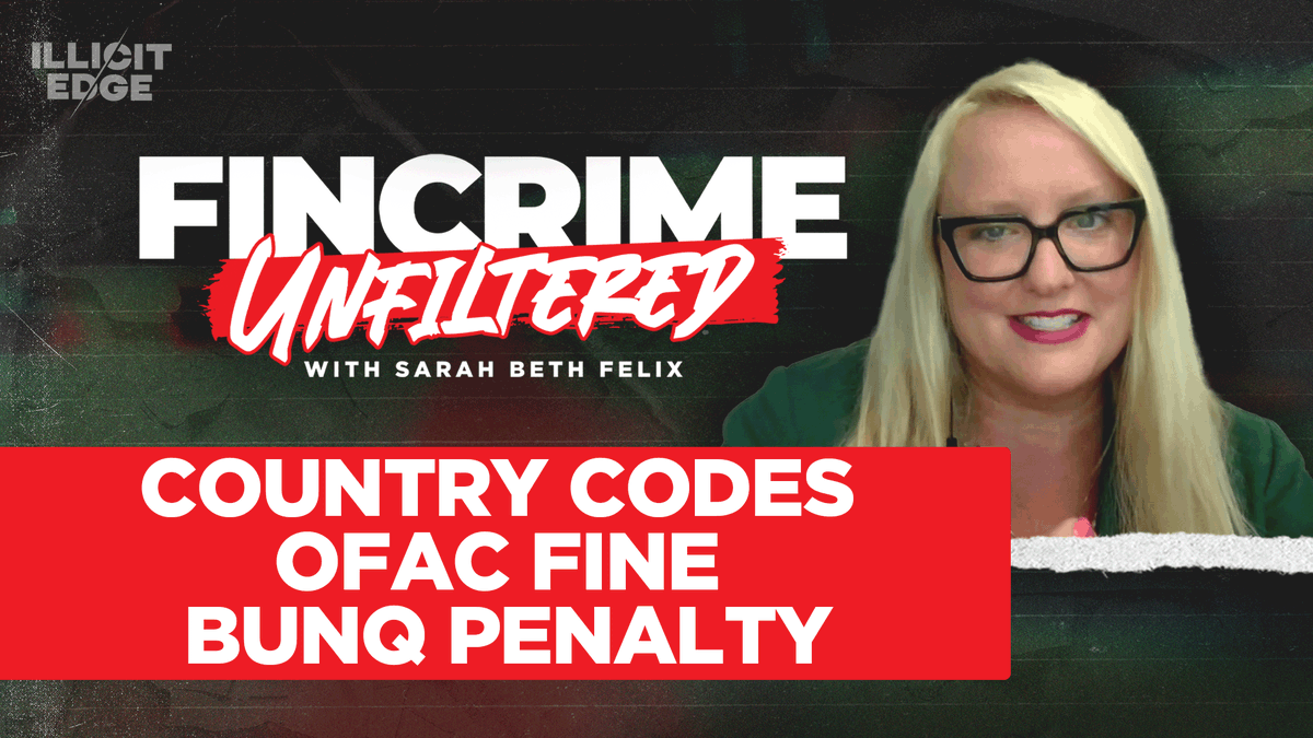illicitedge's tweet photo. Country Codes, OFAC’s Latest Fine, Marshall Islands + Bunq Penalty | FinCrime Unfiltered

In this episode of FinCrime Unfiltered, Sarah Beth Felix breaks down some of the latest global financial crime and compliance headlines you need to know:

IRS vs ISO Country Codes — why the difference matters for compliance teams.
Key Takeaways on OFAC’s Latest Penalty — what regulators are signaling with this action.
Marshall Islands — implications for shipping registries and global trade.
Bunq B.V. Penalty in the Netherlands — lessons from the Dutch central bank’s enforcement.

Proudly Supported by @CastellumAI 

#FinCrime #OFAC #Sanctions #AML #Compliance #Bunq #MarshallIslands #IRS #ISO

YouTube: https://t.co/CVGMiiR4EE
Spotify: https://t.co/vNbeeGPTLH
Apple: https://t.co/pkQbEBbrVO