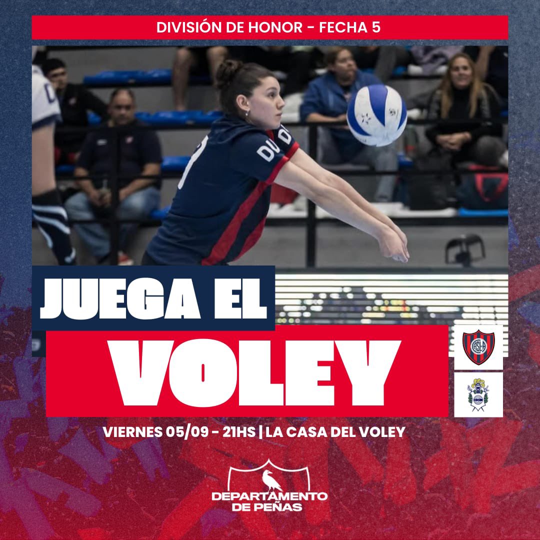 Este Viernes el Voley Femenino de San Lorenzo se enfrenta en la Casa del Voley a Gimnasia de La Plata por la Fecha 5 de la División de Honor.

📍 Casa del Voley.
📅 05/09
⏰ 21:00 Hs.

#MasQue90Minutos 💙❤
#SLFederal 🇦🇷
#DeBoedoAlMundo ✈️🌍
#DeportesFederados 🔴🔵