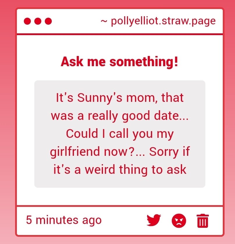 PollyElliot1994's tweet photo. "It really was!"
-Polly takes a second.-
"Uhm.. I'd really like that, actually..." https://t.co/XRjNCFDD9J