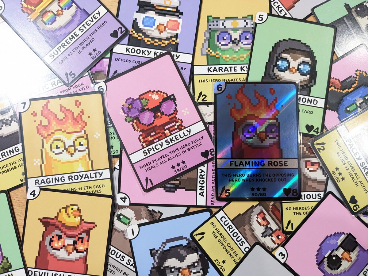 Let’s talk about:

🃏 Trading Card Games:

We all know <a href="/Ocapgames/">Orange Cap Games</a>  developed Vibes and found great success with it. 
But very few people know that throughout <a href="/moonbirds/">Moonbirds</a>  history there were already attempts to bring something like this to life.