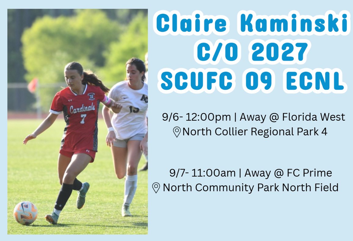 So excited to kick off our season this weekend in Florida!! <a href="/SCUnited_FC/">SC United FC</a> <a href="/TannerOsborne27/">Tanner Osborne</a> <a href="/tikitakaklu/">Tomasz Kluszczynski 🇵🇱/🇺🇸</a> <a href="/ECNLgirls/">ECNL Girls</a> <a href="/ECNLSoutheast/">ECNL Southeast Girls</a> <a href="/ImCollegeSoccer/">College Soccer Truth ™</a> <a href="/ImYouthSoccer/">ECNL/GA/Recruiting/College Soccer</a>