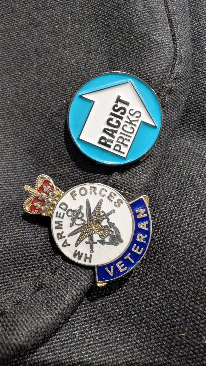 Thanks <a href="/TUFAC4/">TUFAC</a> my badge arrived today and whilst not all veterans (nor all reform voters) are racist - all racists will be voting Reform 😡