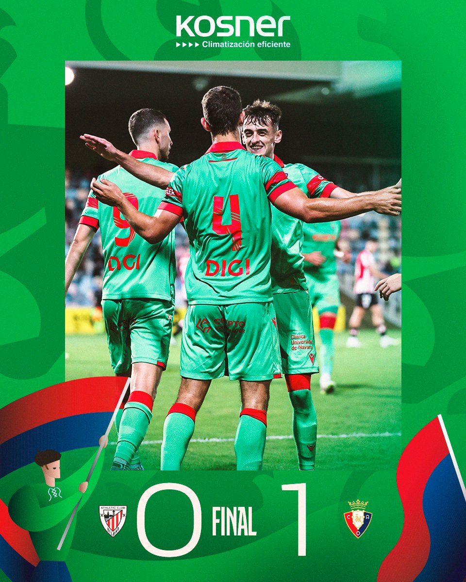 🏁 FINAL

#AthleticOsasuna #MarcadorKosner