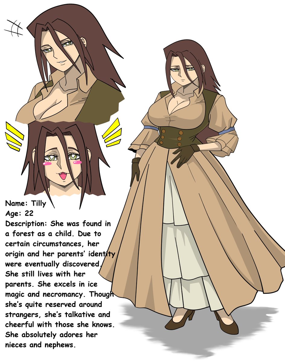 Hey guys, I’m here to share the design of the captain’s and the orc mom’s kids, along with their grown-up lore.”(English)