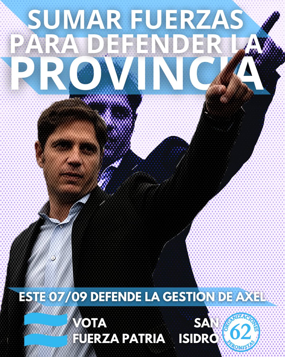🇦🇷SUMAR FUERZAS PARA DEFENDER LA PROVINCIA

✌🏽ESTE 07/09 DEFENDE CON TU VOTO LA GESTION DE <a href="/Kicillofok/">Axel Kicillof</a>

🗳VOTA #FUERZAPATRIA