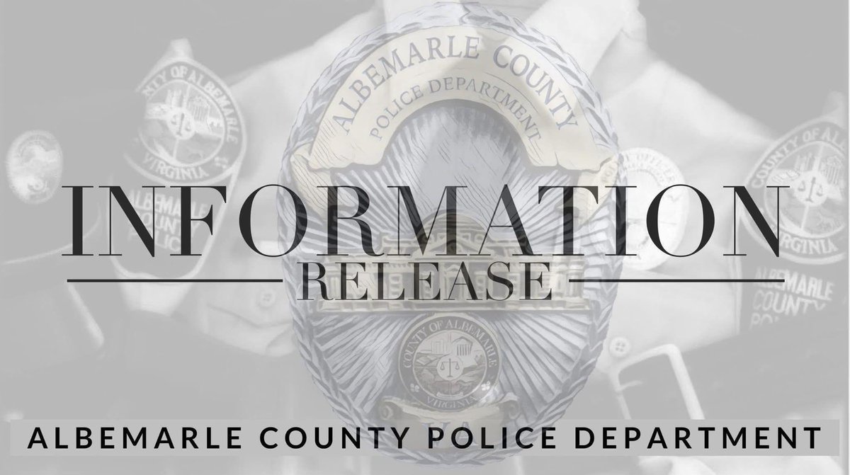 ** Information Release **

On Thursday, September 4, 2025, the Albemarle County Police Department received a report of a hit-and-run involving a child. The incident occurred between 7:10 and 7:25 am at the intersection of Porters Road and King Solomons Lane in Esmont.