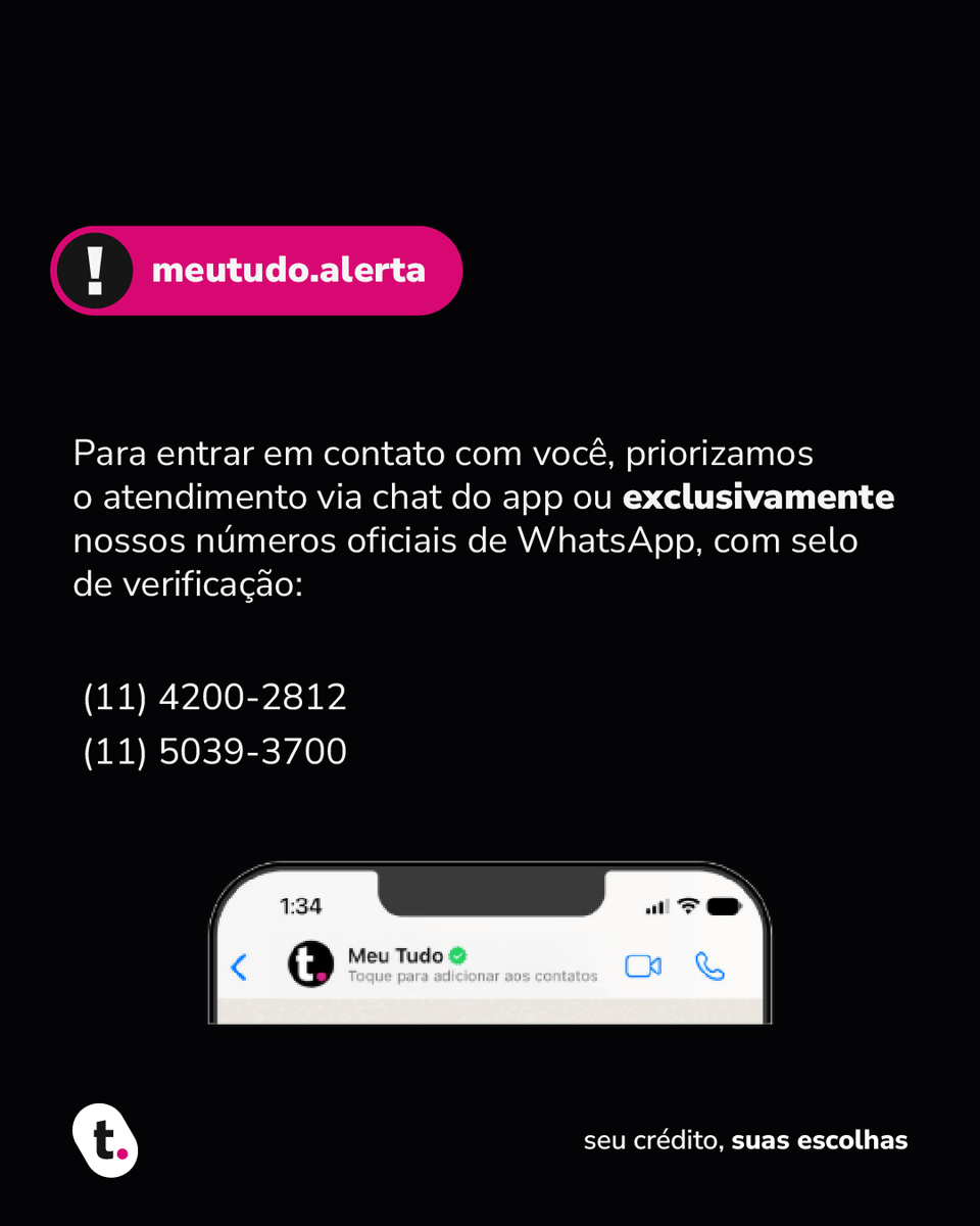 meutudoapp's tweet image. Alerta de fraudes usando o nosso nome no WhatsApp🚨

Se você recebeu algum tipo de mensagem suspeita nos últimos dias, em nome da meutudo, recomendamos que entre em contato conosco pelo chat do nosso aplicativo.

#alerta #segurançadigital #meutudoapp