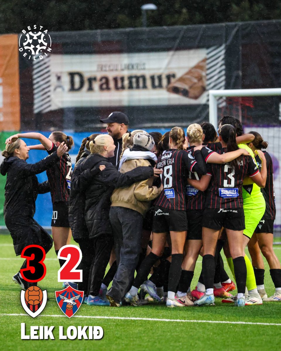 Þetta voru þrjú stig. Vá! Þvílíkur leikur og þvílík stúka. 503 áhorfendur og við segjum bara takk. ❤️🖤