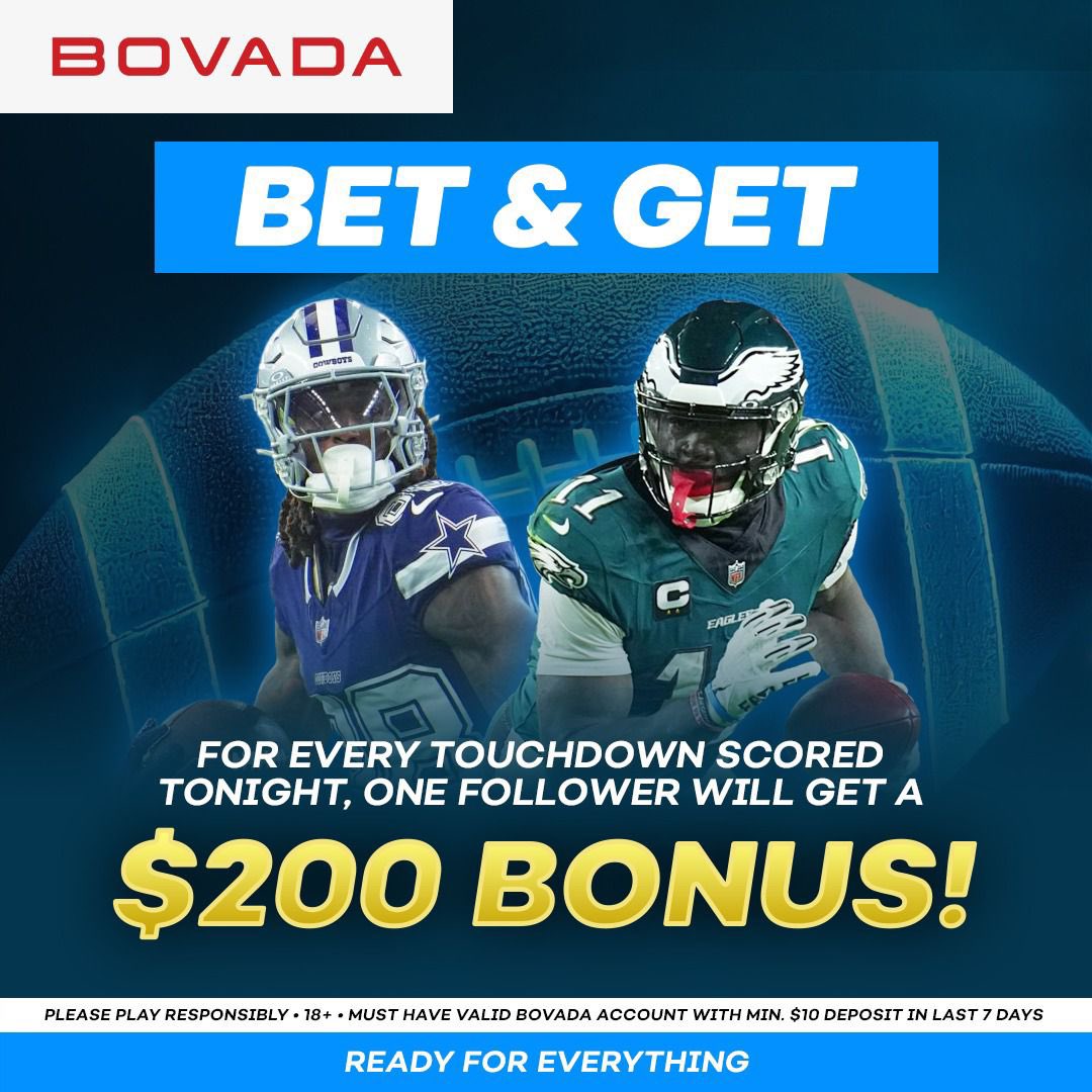 We're giving back to you! 🫵 

Bet on TNF and show us your bet slips in the replies to enter! 🧾

For every TD scored tonight, 1x person gets a $200 bonus! 🫡