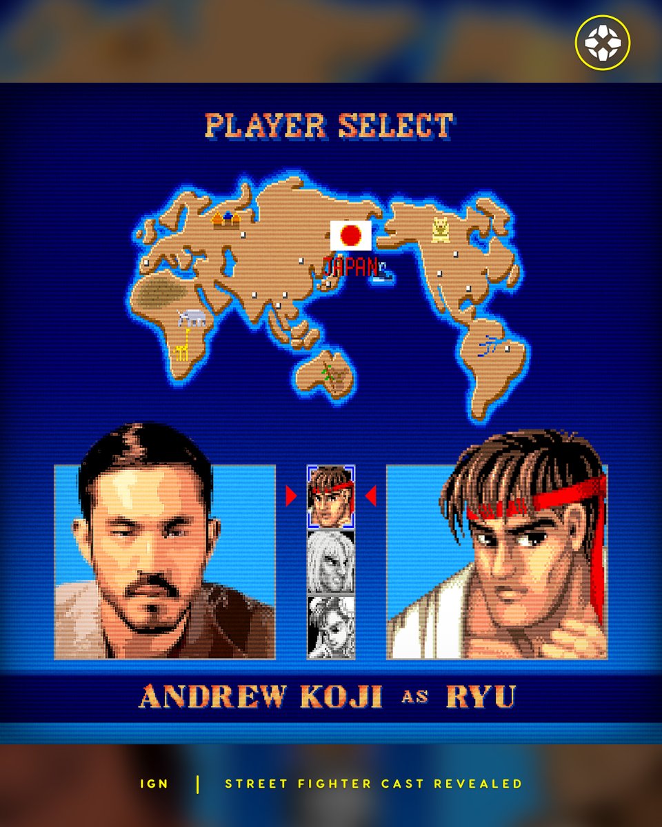 IGN's tweet photo. The upcoming Street Fighter film has revealed its massive cast, including Cody Rhodes as Guile, Callina Liang as Chun-Li, Jason Momoa as Blanka, and David Dastmalchian as M. Bison. https://t.co/O2Jy57xhiC https://t.co/dOizaoGylP