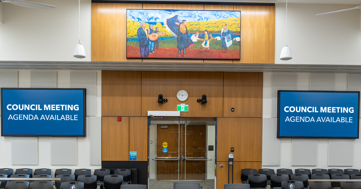 RMWoodBuffalo's tweet image. The Sept. 4 Special Council Meeting will start soon. 

The agenda is available online at ow.ly/WG7x50WRpCV

The meeting begins at 3:30 p.m. in Council Chambers and can be watched via the "Live Council Meeting" video link at ow.ly/QBbA50WRpCU 

#YMM #RMWB #Council