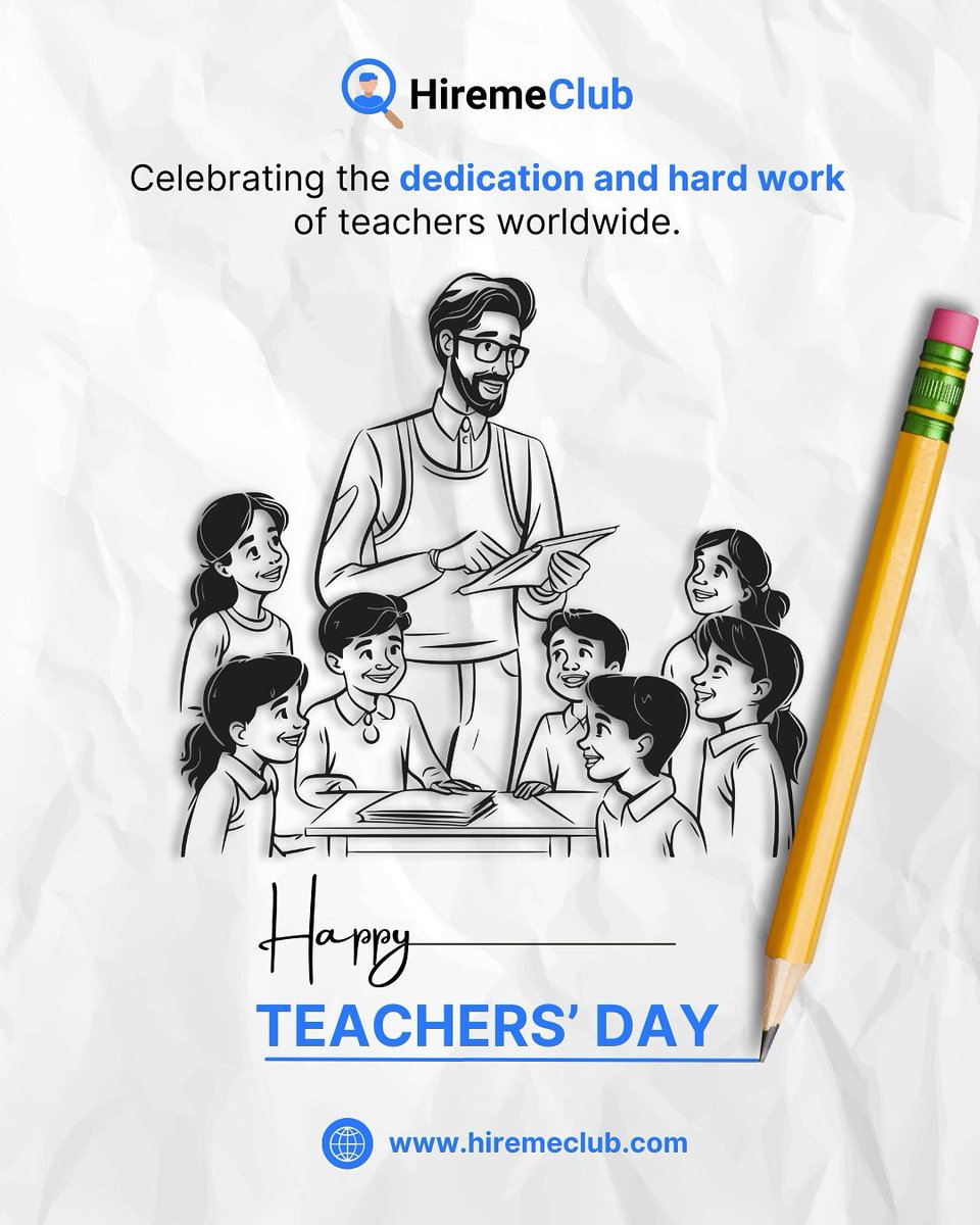 HiremeClub's tweet photo. 📖 Teachers build knowledge.
💼 We build careers.
Together, it’s about shaping futures.
Happy Teachers’ Day https://t.co/qhGi7UD5mS