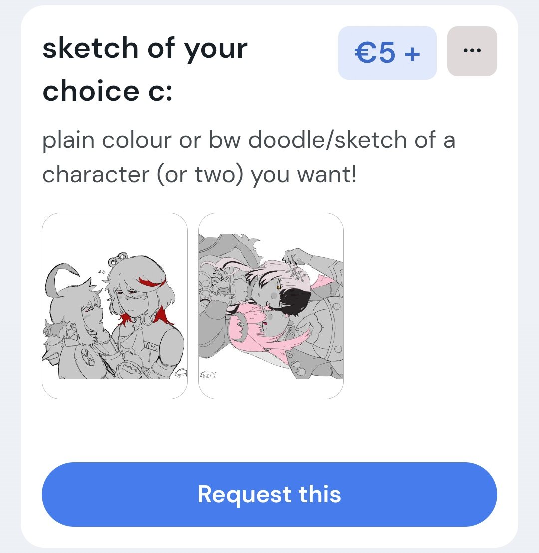 hey guys I put up sketch requests on kofi if you wanna check it out!

ko-fi.com/steelsharkz/co…

any support in form of a donation will receive a doodle but I thought I'd put up these little sketches as well :3

If you have other requests my strawpage is in my bio 🫶