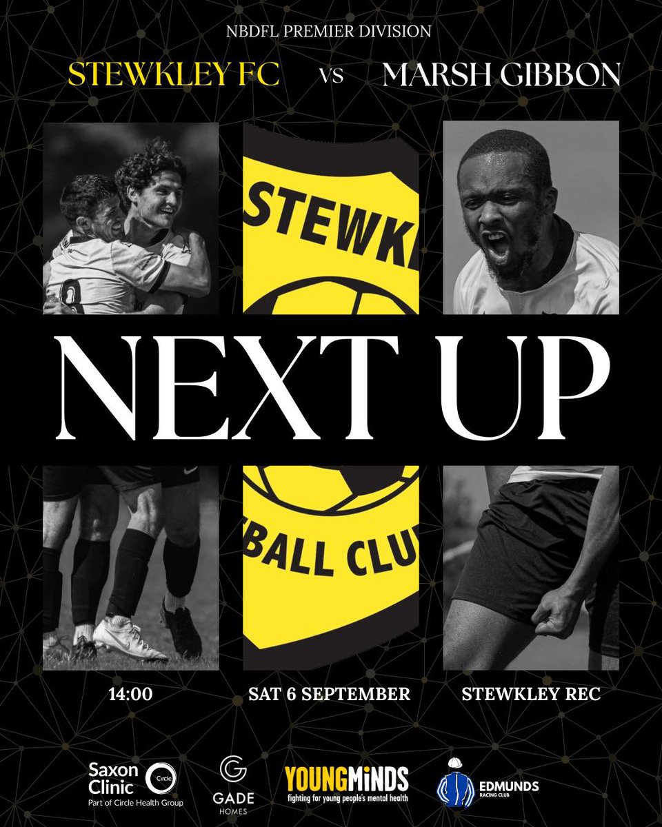 WE ARE BACK AT THE REC 🏠 

Finally we have a home fixture this weekend and our first team are back at the rec 😍

🆚 <a href="/mighty_marshfc/">Marsh Gibbon FC</a> 
🏟️ Stewkley Rec
⏰ 2pm kick off
🏆 North Bucks Premier 

Up The Stewks 🟡⚫️