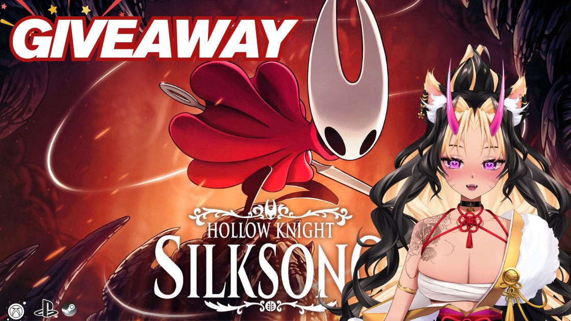 🚨24 HR GIVEAWAY 🚨#Silksong 

to celebrate the release of Silksong, I am giving away 
1 SILKSONG GAME CODE ! (PS, Xbox, or Steam)

to enter:
-  ♥ + RT ↻
- follow <a href="/Kiyoko_Coco/">Kiyoko💋 🔜TwitchCon</a>
- comment why you're excited to play! 

    [ends at 5pm est 9/5]