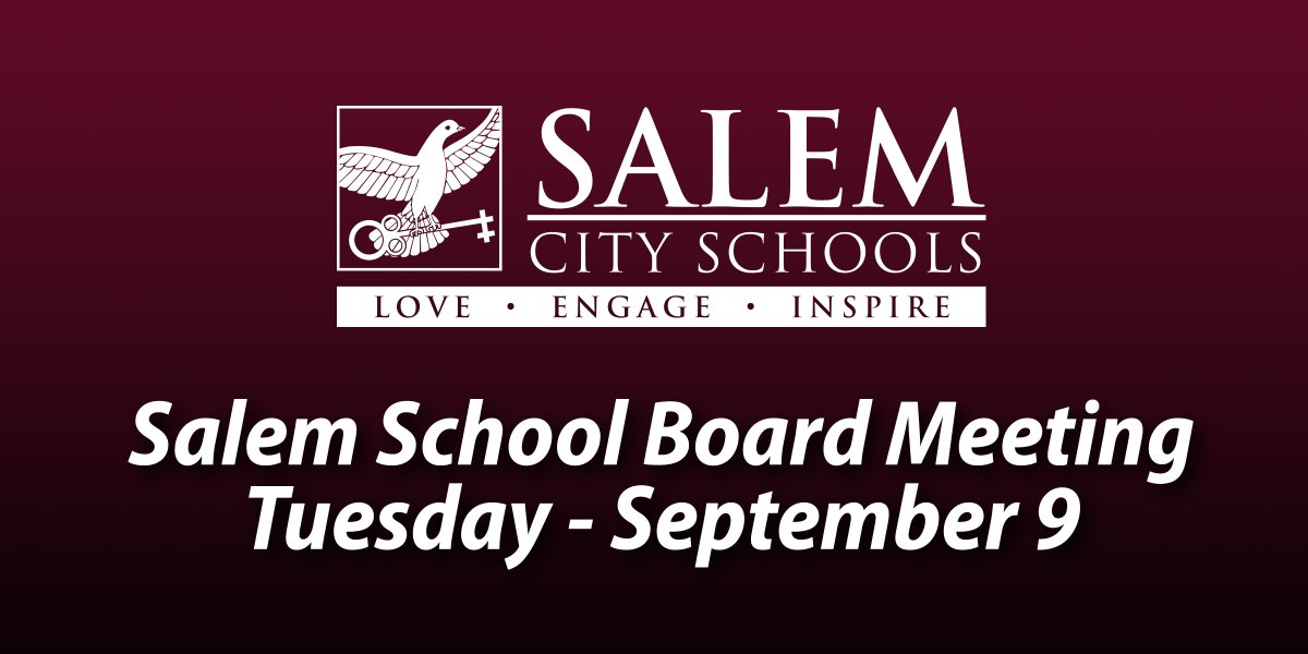 The School Board in #SalemVA meets on Tuesday, September 9, at 7 p.m. at the Central Office, located at 510 S. College Avenue. Here is a link to the agenda.
go.boarddocs.com/vsba/slmsdva/B…