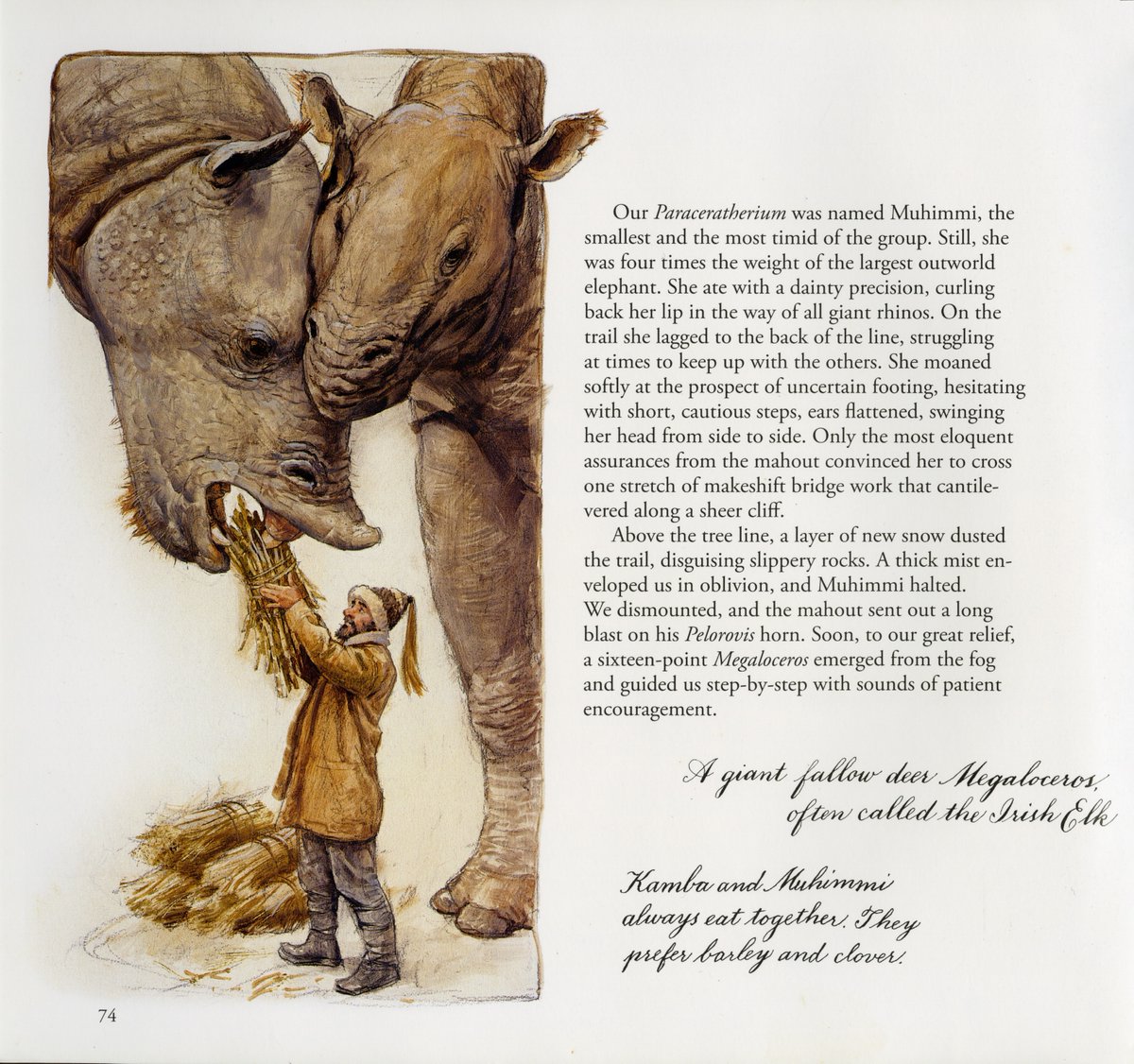 Hey look, twinsies! My setting also has Paraceratheriums as beasts of burden. Were you partially inspired by James Gurney's Dinotopia: Journey to Chandara like I was, or did you just come up with it organically because it makes perfect sense and is badass?