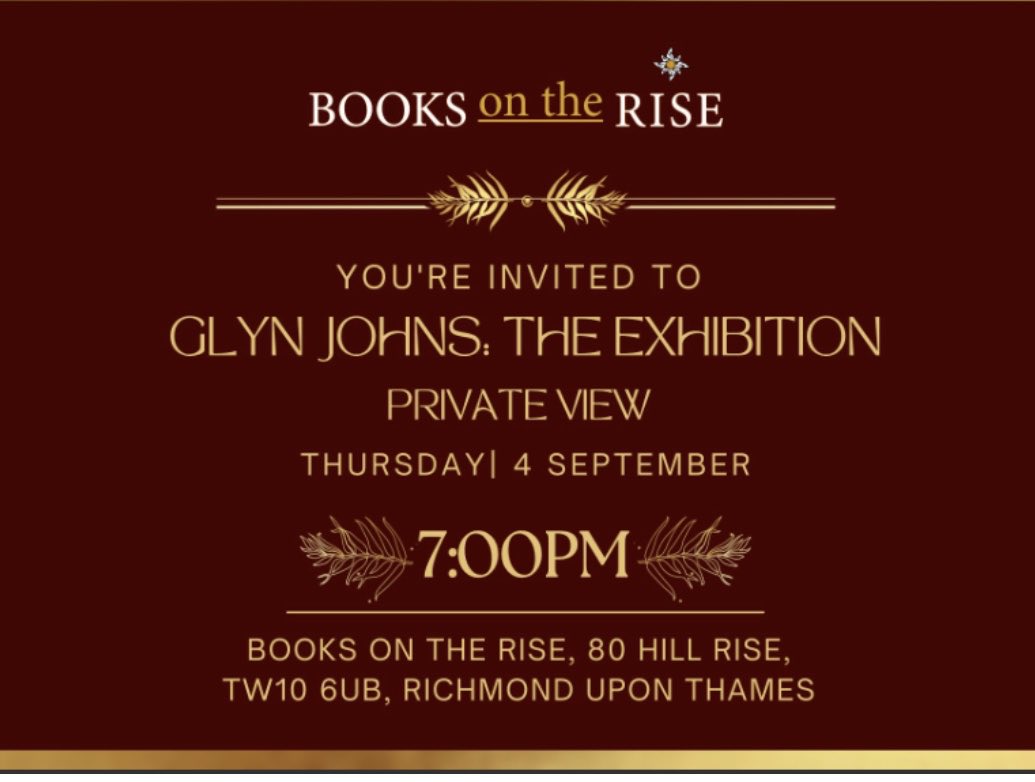 A wonderful evening. Great exhibition! See you all tomorrow for a conversation with Glyn Johns.