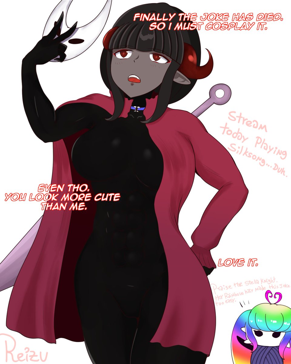 Well, that's the thing, even me gonna play this game cause i love it. And yes, on stream.
Let's see what things we'll see together
You know where.
30 minutes.
twitch.tv/reizuv2
#Silksong #Hollowkinght