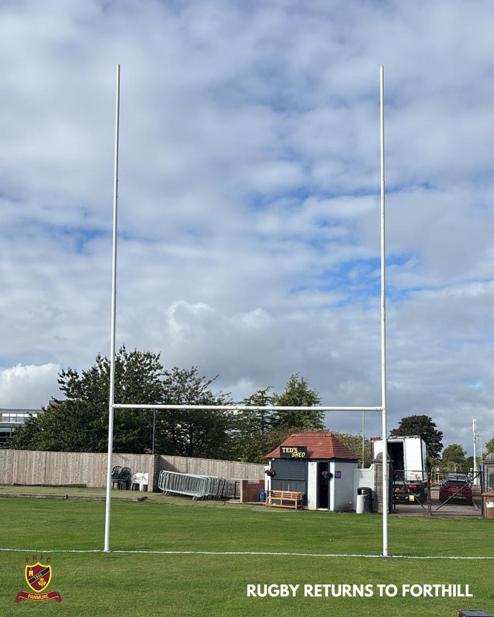 The posts are back up just in time for the return of rugby to Forthill this Saturday as Panmure host Blairgowrie in our first home match of the season. Bar open from 1pm, all welcome at Forthill 🏉🍺

KO 3pm.

#PlayUpPanmure