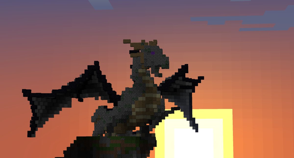 Beta_Architect's tweet photo. I made a dragon statue with about 600+ obsidian!

⌛️1-9-2025 https://t.co/4dToe83TaL