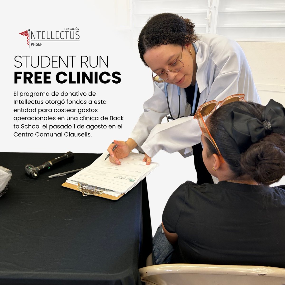 IntellectusPR's tweet image. Nuestro programa de donativos ha respaldado durante los pasados años  esta valiosa iniciativa, haciendo posible clínicas como la del Regreso a Clase en el Centro Comunal Clausells en Ponce, organizada y dirigida por estudiantes de medicina para atender a la comunidad pediátrica.