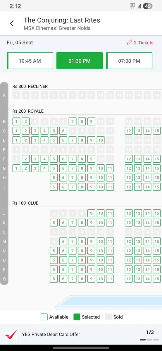 Subadwip_Ch's tweet photo. Same malls , same dates , same timings but different booking platforms. Who is right here??? Such glitches are just unacceptable from those big companies.  If you guys are auctioning on number of seats who will provide this information to the general consumers. https://t.co/6Dq3PLHuBu