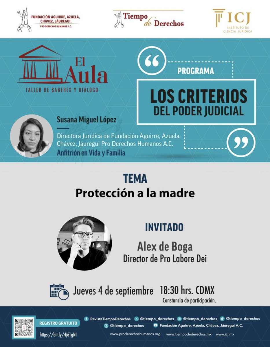 No te lo pierdas es hoy.
💻 Transmisión en línea | Con constancia de participación
🔗Registro gratuito: ttp://t.ly/j72Vt

#CriteriosDelPoderJudicial #TiempoDeDerechos #VidaYFamilia #ElAula