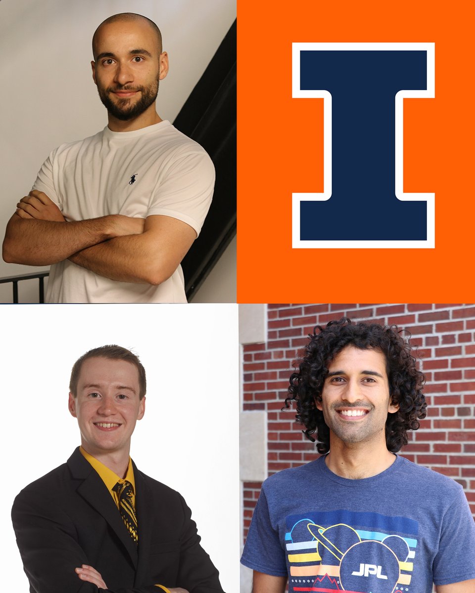 Three PhD students were recently recognized as the best for their research. Matteo Guidotti, advised by Matthew Clarke, Himmat Panag, advised by Robyn Woollands and Bryan Cline, advised by Joshua Rovey and Robyn Woollands. Read more about their work at aerospace.illinois.edu/news/7755