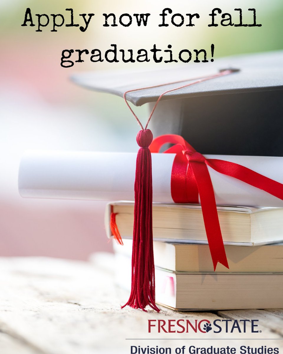 GRADUATION APPLICATION DEADLINE: TOMORROW: 9/5!! #GradStudents - if you are planning on finishing all coursework &amp; graduating this semester, don't forget to apply to graduate!
More info: bit.ly/3K531uw
