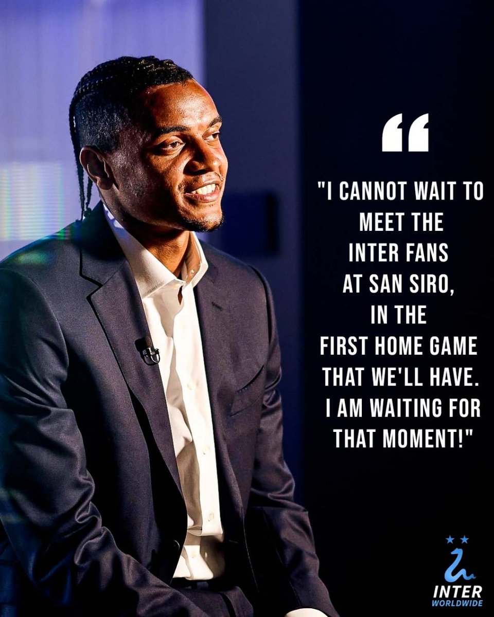 🎙 Manuel Akanji on his message to the fans:

⚫🔵 "I cannot wait to meet the #Inter fans at San Siro, in the first home game that we'll have. I am waiting for that moment!" ✨

Our star defender is ready to feel the Nerazzurri support live! 💪

#ForzaInter #InterFans