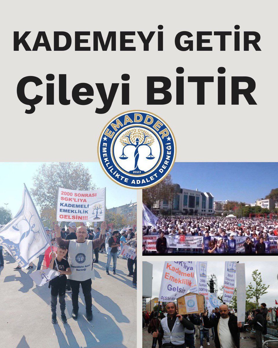 <a href="/aykutugurlu/">Aykut⚖️</a> Emeklilikte EYT ile Yaş Kademesi Akranlar Arasında  2 Yıldan 20 Yıla Çıktı!! Bu Zulüm Sürdürülemez!!! <a href="/EmadDernegi/">EMEKLİLİKTE ADALET DERNEĞİ ⚖️</a> 
#KademeMeclisiBekliyor