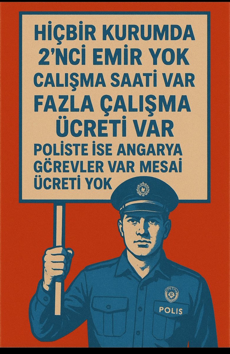 Poliste Angarya görevler var ek mesai ücreti yok. 

#PolisiUnuttunuz