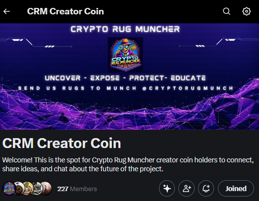 Reminder: I’ve created an X Community for $CRM and $cryptorugmunch holders—join in, share updates and memes, and connect with other holders. There are around 230 members now. I’ll be browsing regularly and sharing good quality content with my audience. Let’s use this community to