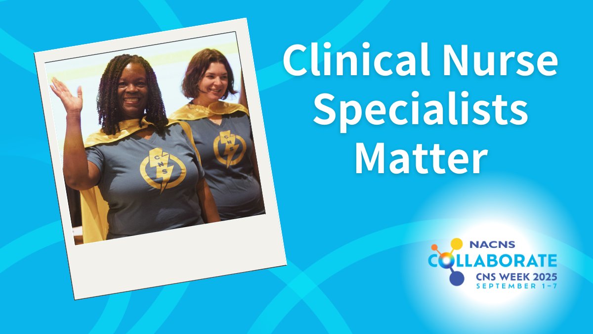 NACNS's tweet photo. 🏥 CNSs matter because we improve care from within. We support nurses, collaborate with physicians &amp; advocate for patients — leading to better outcomes across the health system. 

Celebrate with us 🔗: https://t.co/IjYw1hmfIU 
#CNSWeek #Collaborate #CNSPride https://t.co/B2oZkhp61Y