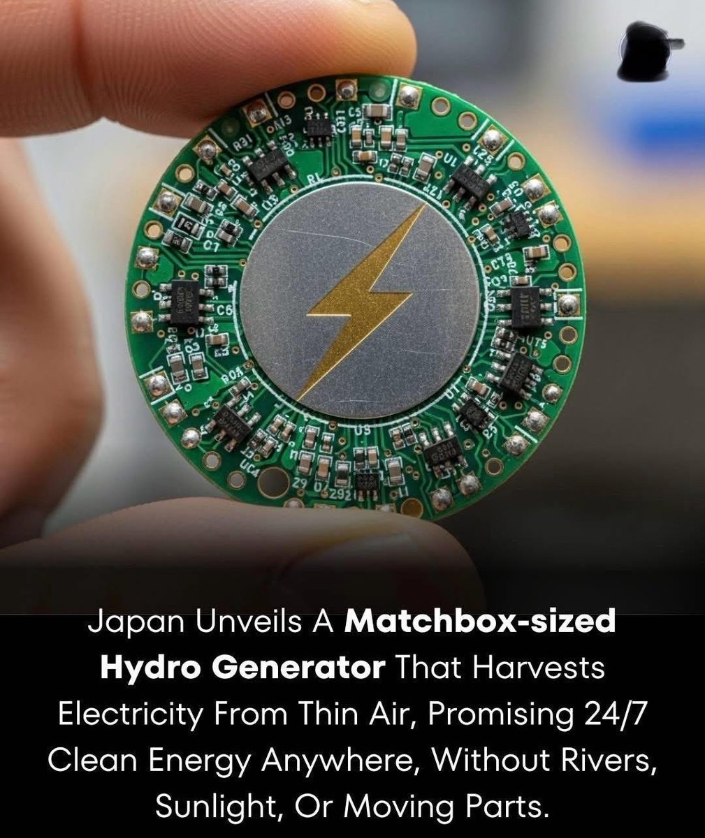 Engineers at Kyoto University have developed a remarkable new way to harness renewable energy—a hydro generator no bigger than a matchbox that draws electricity straight from the air’s moisture. Unlike solar or wind, this device works continuously, day and night, without needing