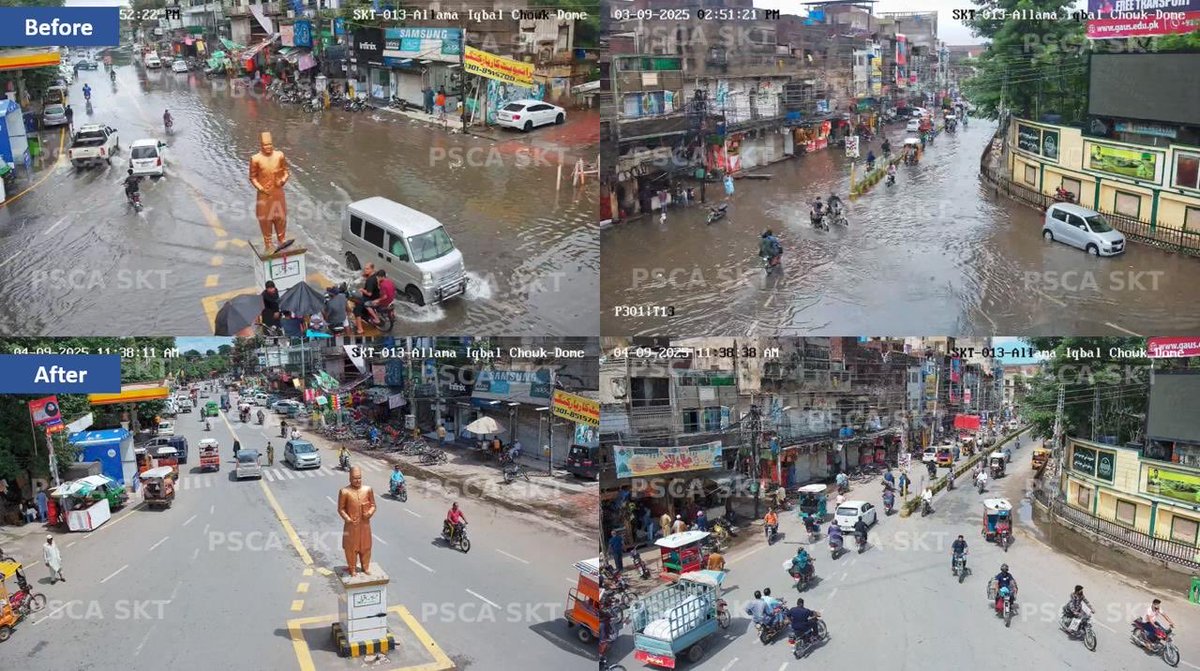 MaryamNSharif's tweet photo. Areas of Sialkot City were dewatered in a swift operation today. https://t.co/IFTp59Drc3